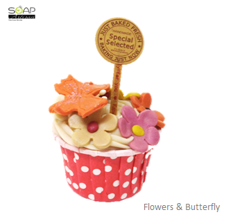 Soap Artisan | Flowers & Butterfly Cupcake Soap