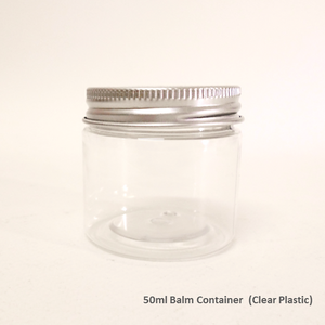 Soap Artisan | Clear Plastic Balm Container with Aluminium Cap